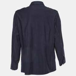 Pre Owned Tom Ford Midnight Blue Cotton Single Breasted Cargo Jacket XXXL