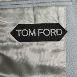 Pre Owned Tom Ford Light Blue Wool Single Breasted Atticus Blazer XXXL