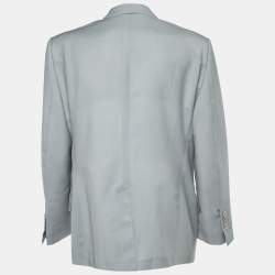 Pre Owned Tom Ford Light Blue Wool Single Breasted Atticus Blazer XXXL