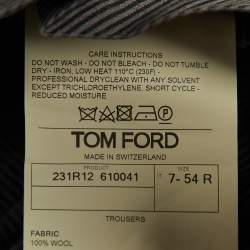 Pre Owned Tom Ford Black Wool Buckle Detail Trousers XXL