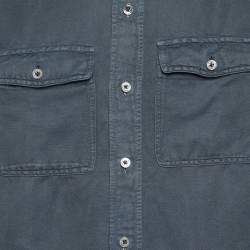 Pre Owned Tom Ford Sage Blue Button Front Full Sleeve Shirt XXL