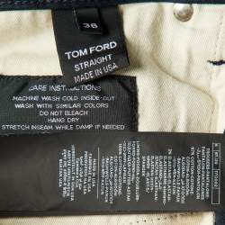 Pre Owned Tom Ford Navy Blue Straight Leg Pants XL 