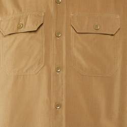 Pre Owned Tom Ford Beige Corduroy Button Front Shirt XXL