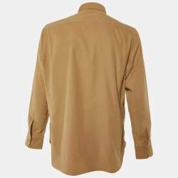 Pre Owned Tom Ford Beige Corduroy Button Front Shirt XXL