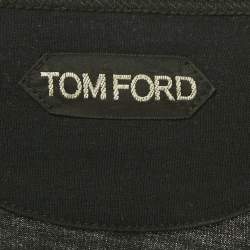 Pre Owned Tom Ford Navy Blue Cotton Long-Sleeved Henley T-Shirt L