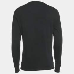 Pre Owned Tom Ford Navy Blue Cotton Long-Sleeved Henley T-Shirt L