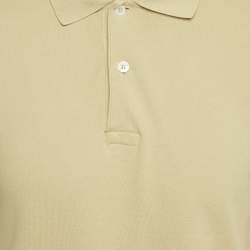 Pre Owned Tom Ford Pear Green Cotton Pique Polo T-Shirt S
