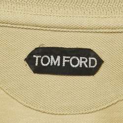 Pre Owned Tom Ford Pear Green Cotton Pique Polo T-Shirt S