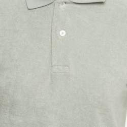 Pre Owned Tom Ford Light Blue Terry Cotton Polo T-Shirt S