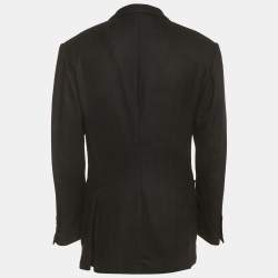 Pre Owned Tom Ford Black Silk Blend Single Breasted Blazer XXL   
