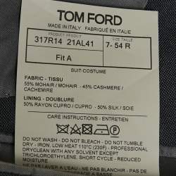 Pre Owned Tom ford Grey Wool Blend Single Breasted Blazer XXL