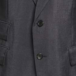 Pre Owned Tom ford Grey Wool Blend Single Breasted Blazer XXL