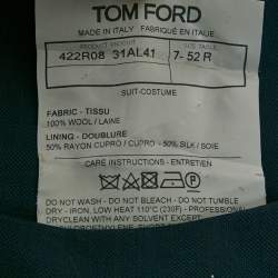 Pre Owned Tom Ford Navy Blue Wool Button Front Tailored Waistcoat XL