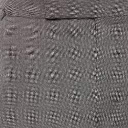 Pre Owned Tom Ford Grey Patterned Wool Straight Leg Pants S