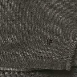 Pre Owned Tom Ford Black Cotton & Silk Pique Polo T-Shirt L