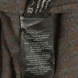 Pre Owned Tom Ford Grey /Brown Checked Cotton Full Sleeve Shirt M