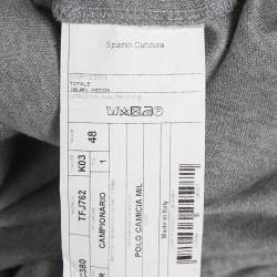 Pre Owned Tom Ford Grey Cotton Long Sleeve Polo T-Shirt M