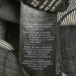 مملوكة مسبقًا قميص توم فورد رمادي كاروهات قطن بأزرار أمامية مقاس وسط (ميديم)