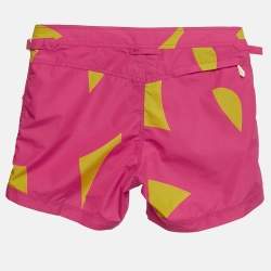 Pre Owned Tom Ford Pink Printed Nylon Swim Shorts S