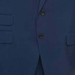 Pre Owned Tom Ford Royal Blue Wool Y-Fit Pants Suit 4XL