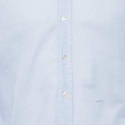 Pre Owned Tom Ford Blue Cotton Made to Measure Long Sleeve Shirt L