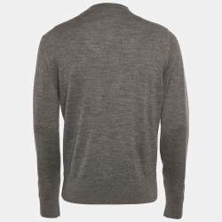 مملوكة مسبقًا Tom Ford Grey Wool Knit Crewneck Sweater L
