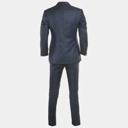 مملوكة مسبقًا Tom Ford Navy Blue Wool 3 Piece Suit Set S 