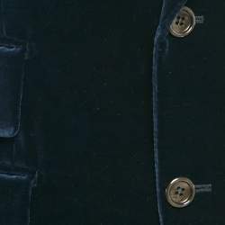 Pre Owned بليزر توم فورد أزرق مخملي قصة مناسبة مقاس صغير