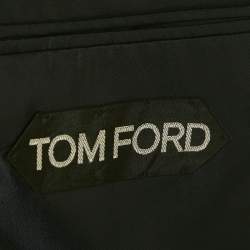 مملوكة مسبقًا Tom Ford Teal Blue Basket Weave Shelton Blazer S