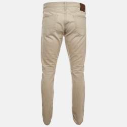 Pre Owned Tom Ford Beige Denim Slim Fit Jeans L/Waist 34"