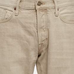 Pre Owned Tom Ford Beige Denim Slim Fit Jeans L/Waist 34"