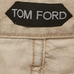 Pre Owned Tom Ford Beige Denim Slim Fit Jeans L/Waist 34"