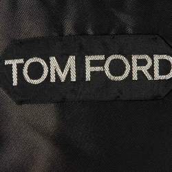 Pre Owned Tom Ford Charcoal Grey Silk & Cashmere Button Front Blazer XL
