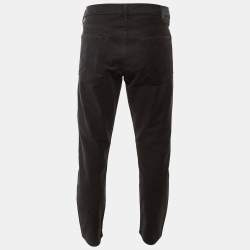 Pre Owned بنطلون توم فورد قطن أسود ضيق مقاس كبير جدًا - إكس لارج