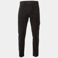 مملوكة مسبقًا Tom Ford Black Cotton Slim Pants XL