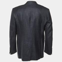 Pre Owned Tom Ford Charcoal Grey Wool & Linen Blazer L