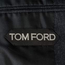 Pre Owned Tom Ford Charcoal Grey Wool & Linen Blazer L