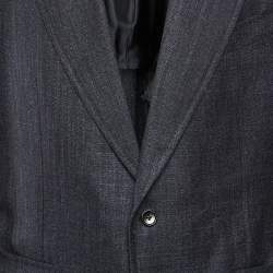 Pre Owned Tom Ford Charcoal Grey Wool & Linen Blazer L