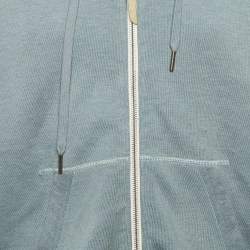 مملوكة مسبقًا Tom Ford Green Silk & Cotton Zip Up Hoodie 3XL