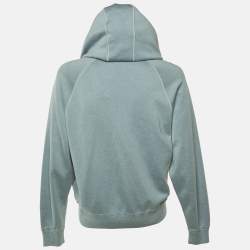 مملوكة مسبقًا Tom Ford Green Silk & Cotton Zip Up Hoodie 3XL