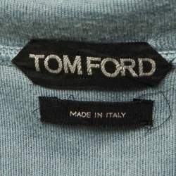 مملوكة مسبقًا Tom Ford Green Silk & Cotton Zip Up Hoodie 3XL