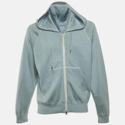 Pre Owned هودي توم فورد سحاب حرير وقطن أخضر مقاس ثلاث أضعاف كبير جداً جداً (ثري اكس لارج)