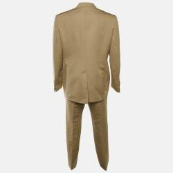 Pre Owned Tom Ford Beige Cotton & Silk Suit XXL