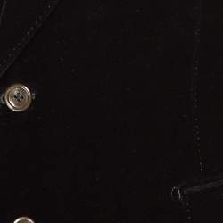 مملوكة مسبقًا بليزر توم فورد مخمل أسود أزرار أمامية مقاس إكس إكس لارج