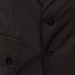 Pre Owned Tom Ford Black Synthetic Button Front Jacket XL