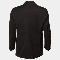 Pre Owned Tom Ford Black Synthetic Button Front Jacket XL
