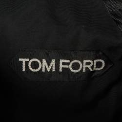 Pre Owned Tom Ford Black Synthetic Button Front Jacket XL