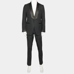 Pre Owned Tom Ford Black Wool Regular Fit Blazer and Pants Suit L