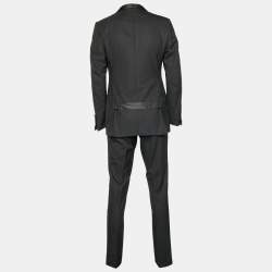 Pre Owned Tom Ford Black Wool Regular Fit Blazer and Pants Suit L