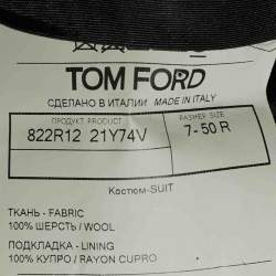 Pre Owned Tom Ford Black Wool Regular Fit Blazer and Pants Suit L